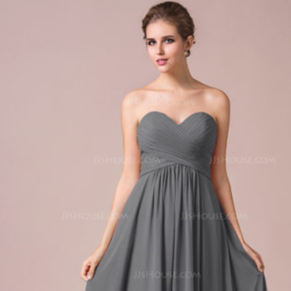 A-Line Crinkle Sweetheart Floor-length Dress